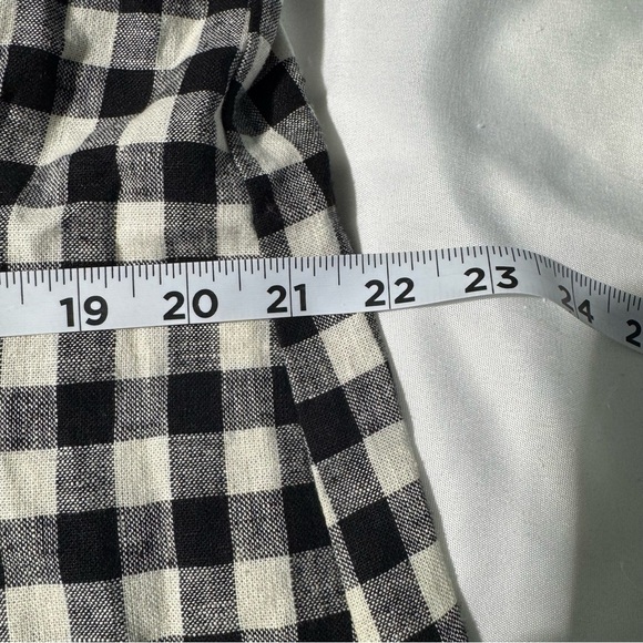 Zara Linen Blend Dress Black and White Size Large - Picture 10 of 14